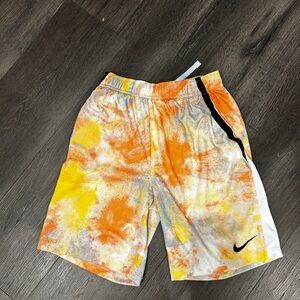 NWOT Nike Kids Tie-Dye Shorts - Orange and Yellow